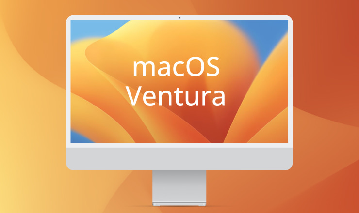 macOS Ventura title on a Mac computer.